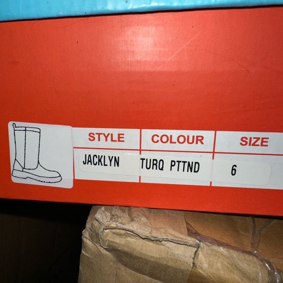 Modern Rush Womens Jacklyn Rain Boots in Teal New In Box - Picture 11 of 12